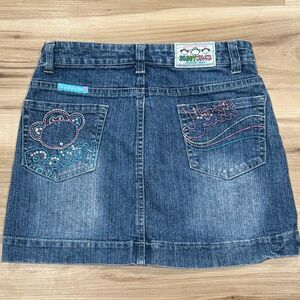 Bobby Jack Y2K Denim Mini Skirt Embroidered Girls 10